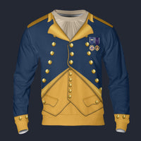 Modetrail American George Washington Long Sleeves Costume, American Costume S-5XL US Size, Gift For Him