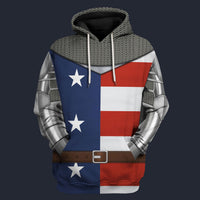 Modetrail American Historical Medieval Armor Ursus Fight Club Fleece Hoodie Costume, American Costume S-5XL US Size, Gift For Him