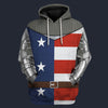 Modetrail American Historical Medieval Armor Ursus Fight Club Hoodie Costume, American Costume S-5XL US Size, Gift For Him
