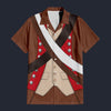 Modetrail American Infantry-6th Continental regiment-1776-1783 Hawaiian Shirt Costume, American Costume S-5XL US Size, Unisex Button Down Shirt