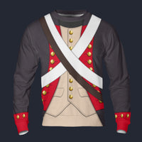 Modetrail American Infantry-8th Continental Regiment-1783 Long Sleeves Costume, American Costume S-5XL US Size, Gift For Him