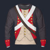 Modetrail American Infantry-8th Continental Regiment-1783 Tracksuit Costume Hoodie Sweatshirt T-Shirt Sweatpants, American Costume S-5XL US Size