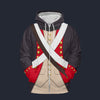 Modetrail American Infantry-8th Continental Regiment-1783 Tracksuit Costume Hoodie Sweatshirt T-Shirt Sweatpants, American Costume S-5XL US Size