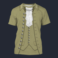 Modetrail American John Adams T-shirt Costume, American Costume S-5XL US Size, Gift For Him