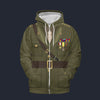 Modetrail American John J. Pershing Fleece Zip Hoodie Costume, American Costume S-5XL US Size, Gift For Him