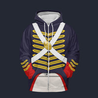 Modetrail American Marine Uniform 1810-1815 Zip Hoodie Costume, American Costume S-5XL US Size, Gift For Him