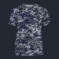 Modetrail American Navy NWU Camo Tracksuit Costume Hoodie Sweatshirt T-Shirt Sweatpants, Military Costume S-5XL US Size