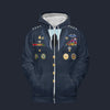 Modetrail American Norman Schwarzkopf Set 2 Fleece Zip Hoodie Costume, American Costume S-5XL US Size, Gift For Him
