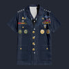 Modetrail American Norman Schwarzkopf Set 2 Hawaiian Shirt Costume, American Costume S-5XL US Size, Unisex Button Down Shirt