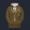 Modetrail American Omar Bradley Fleece Hoodie Costume, American Costume S-5XL US Size, Gift For Him