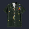 Modetrail American Omar Bradley Set 2 Hawaiian Shirt Costume, American Costume S-5XL US Size, Unisex Button Down Shirt