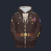 Modetrail American George S. Patton Fleece Zip Hoodie Costume, American Costume S-5XL US Size, Gift For Him