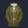 Modetrail American George S. Patton Fleece Zip Hoodie Costume, American Costume S-5XL US Size, Gift For Him
