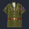Modetrail American George S. Patton Hawaiian Shirt Costume, American Costume S-5XL US Size, Unisex Button Down Shirt