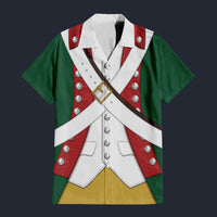 Modetrail American Pirates - Continental Marine Corps 1775 Set 2 Hawaiian Shirt Costume, American Costume S-5XL US Size, Unisex Button Down Shirt
