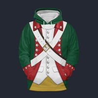 Modetrail American Pirates - Continental Marine Corps 1775 Set 2 Tracksuit Costume Hoodie Sweatshirt T-Shirt Sweatpants, American Costume S-5XL US Size