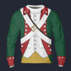 Modetrail American Pirates - Continental Marine Corps 1775 Set 2 Tracksuit Costume Hoodie Sweatshirt T-Shirt Sweatpants, American Costume S-5XL US Size