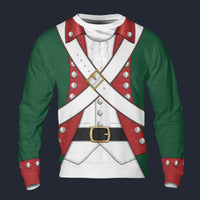 Modetrail American Revolution Continental Marine Corps Officer Long Sleeves Costume, American Costume S-5XL US Size, Gift For Him