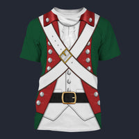 Modetrail American Revolution Continental Marine Corps Officer T-shirt Costume, American Costume S-5XL US Size, Gift For Him
