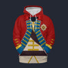 Modetrail American Revolution General Washington Tracksuit Costume Hoodie Sweatshirt T-Shirt Sweatpants, American Costume S-5XL US Size