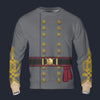 Modetrail American Stonewall Jackson Long Sleeves Costume, American Costume S-5XL US Size, Gift For Him