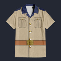 Modetrail American Theodore Roosevelt Hawaiian Shirt Costume, American Costume S-5XL US Size, Unisex Button Down Shirt