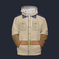 Modetrail American Theodore Roosevelt Zip Hoodie Costume, American Costume S-5XL US Size, Gift For Him