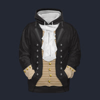 Modetrail American Thomas Jefferson Fleece Hoodie Costume, American Costume S-5XL US Size, Gift For Him