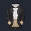 Modetrail American Thomas Jefferson Zip Hoodie Costume, American Costume S-5XL US Size, Gift For Him