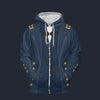 Modetrail American Ulysses S.Grant Fleece Zip Hoodie Costume, American Costume S-5XL US Size, Gift For Him