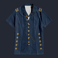 Modetrail American Ulysses S.Grant Hawaiian Shirt Costume, American Costume S-5XL US Size, Unisex Button Down Shirt