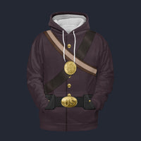 Modetrail American Union Army-Infantry-Private Soldier Tracksuit Costume Hoodie Sweatshirt T-Shirt Sweatpants, American Costume S-5XL US Size