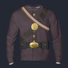 Modetrail American Union Army-Infantry-Private Soldier Long Sleeves Costume, American Costume S-5XL US Size, Gift For Him