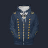 Modetrail American William Tecumseh Sherman Fleece Zip Hoodie Costume, American Costume S-5XL US Size, Gift For Him