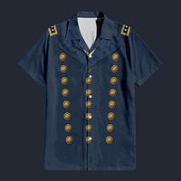 Modetrail American William Tecumseh Sherman Hawaiian Shirt Costume, American Costume S-5XL US Size, Unisex Button Down Shirt