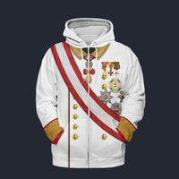 Modetrail Austria Franz Joseph I Zip Hoodie Costume, Austria Costume S-5XL US Size, Gift For Him