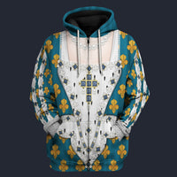 Modetrail Austria Queen Anne Version 2 Fleece Zip Hoodie Costume, British Costume S-5XL US Size, Gift For Him