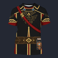 Modetrail Black Royal Guard Uniform Version Tracksuit Costume Hoodie Sweatshirt T-Shirt Sweatpants, The Legend of Zelda Costume S-5XL US Size