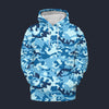 Modetrail Blue Camouflage Hoodie Costume, Military Costume S-5XL US Size, Gift For Him