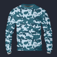 Modetrail Blue Camouflage Set 2 Long Sleeves Costume, Military Costume S-5XL US Size, Gift For Him