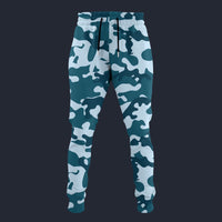 Modetrail Blue Camouflage Set 2 Sweatpants Costume, Military Costume S-5XL US Size, Gift For Him