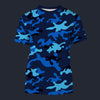 Modetrail Blue Camouflage Set 4 T-shirt Costume, Military Costume S-5XL US Size, Gift For Him