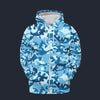 Modetrail Blue Camouflage Tracksuit Costume Hoodie Sweatshirt T-Shirt Sweatpants, Military Costume S-5XL US Size
