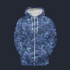Modetrail Blue Multicam Ivory Coast Zip Hoodie Costume, Military Costume S-5XL US Size, Gift For Him