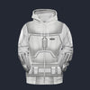 Modetrail Star Wars Boba Fett Prototype Armor Fleece Zip Hoodie Costume, S-5XL US Size, Gift For Him