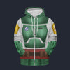 Modetrail Star Wars Boba Fett VC186 No Scratches Fleece Zip Hoodie Costume, S-5XL US Size, Gift For Him