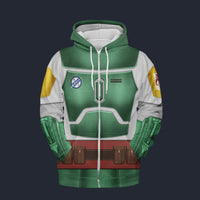 Modetrail Star Wars Boba Fett VC186 No Scratches Fleece Zip Hoodie Costume, S-5XL US Size, Gift For Him