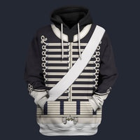 Modetrail British 18th Hussar 1806-1815 Fleece Hoodie Costume, British Costume S-5XL US Size, Gift For Him