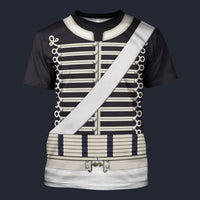 Modetrail British 18th Hussar 1806-1815 T-shirt Costume, British Costume S-5XL US Size, Gift For Him