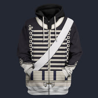 Modetrail British 18th Hussar 1806-1815 Zip Hoodie Costume, British Costume S-5XL US Size, Gift For Him